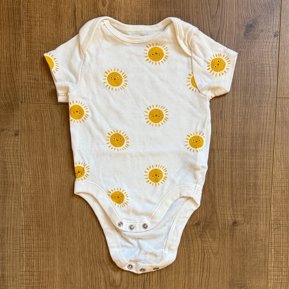Old Navy Cream and Yellow Sunshine Bodysuit